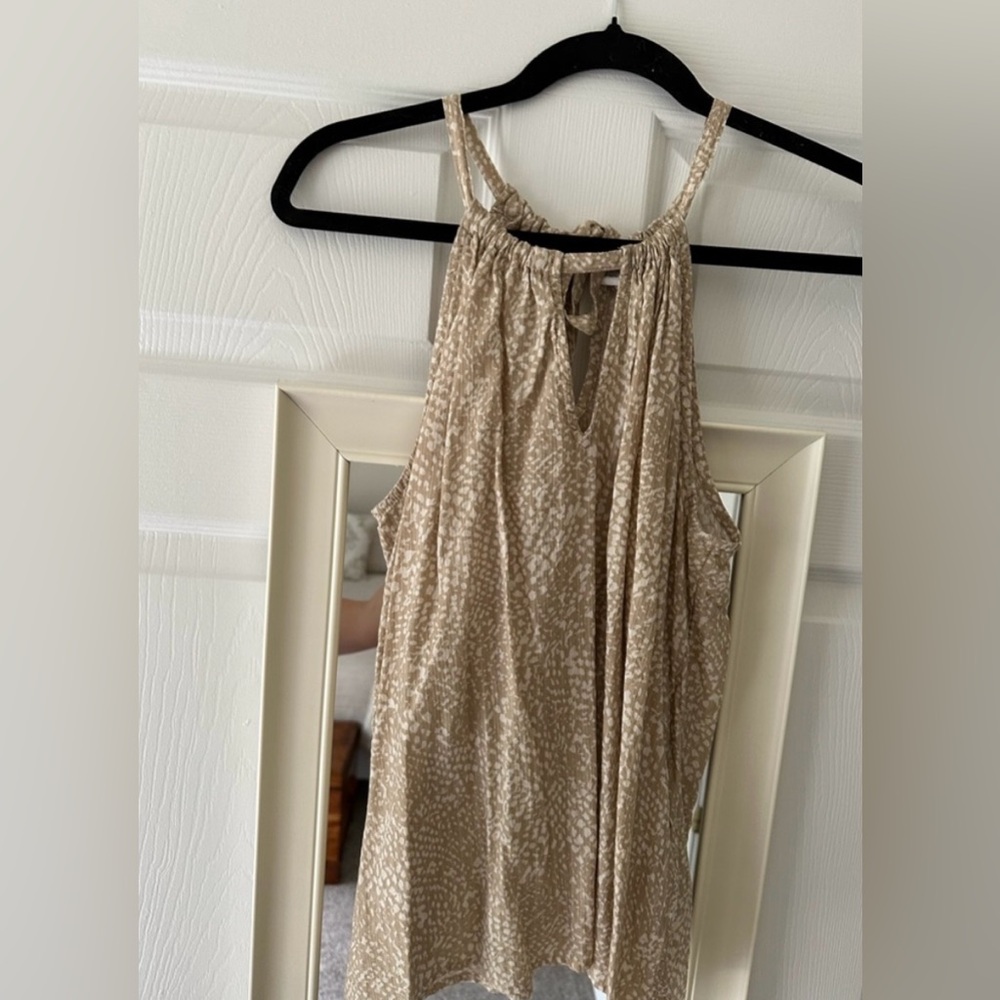 GAP Tan Textured Sleeveless Dress